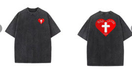 “God loves you” cross x heart T-shirt