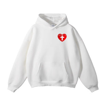 “God Loves You” heart x cross sweatshirt